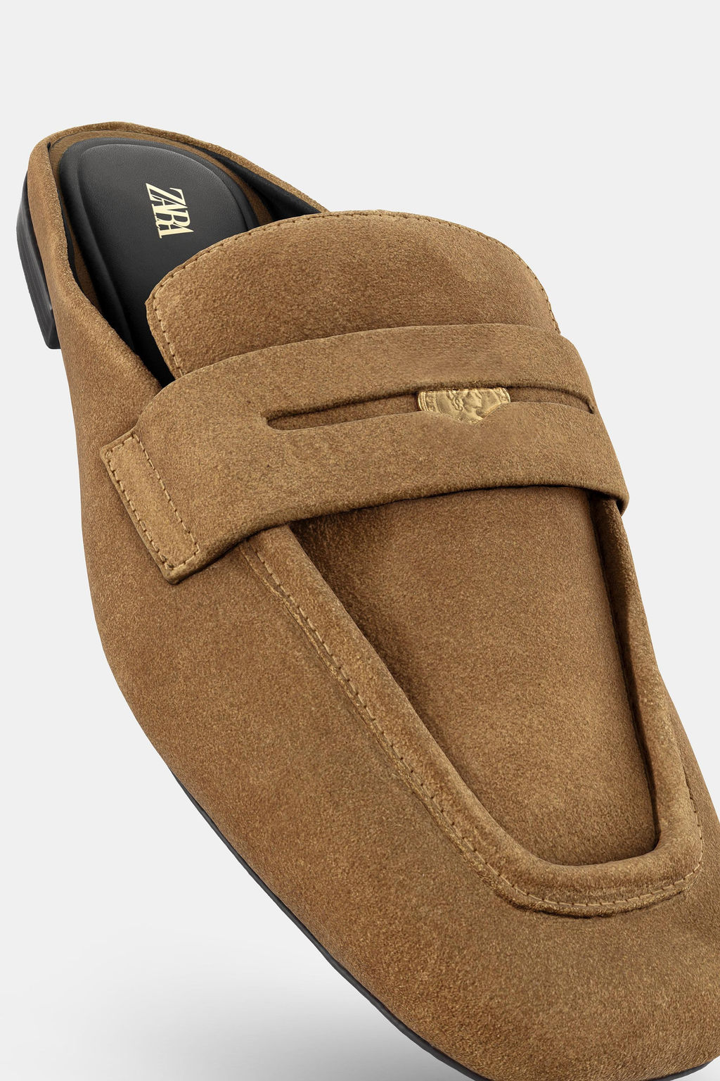 SPLIT SUEDE MULE LOAFERS - Zara фото 8