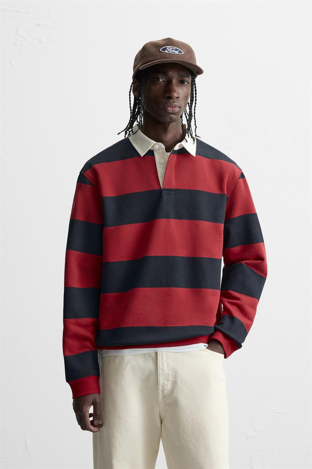 CONTRAST COLLAR POLO SHIRT - Zara фото 43