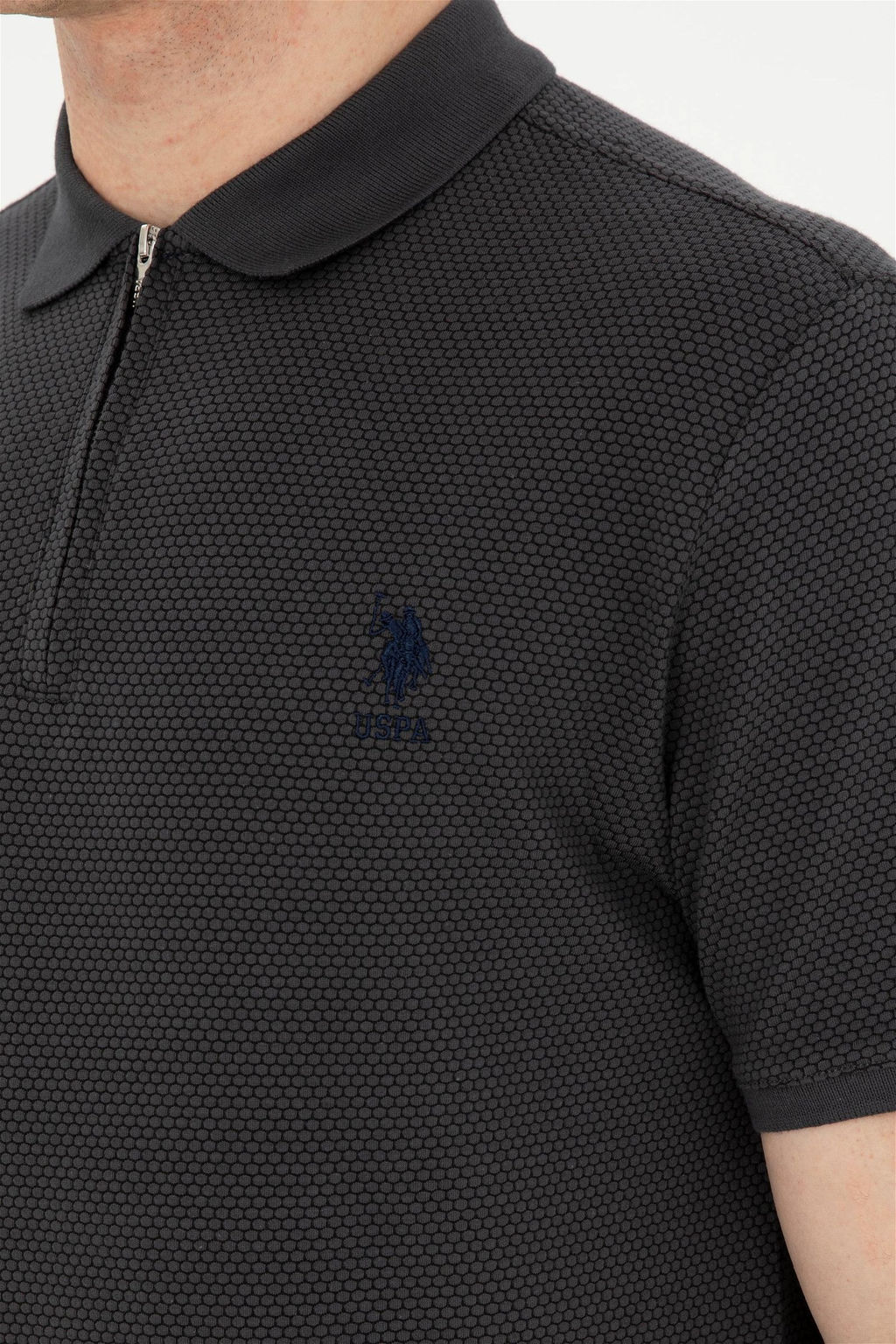 U. S. Polo Assn / Мужская антрацитовая футболка - U.s. polo assn фото 7
