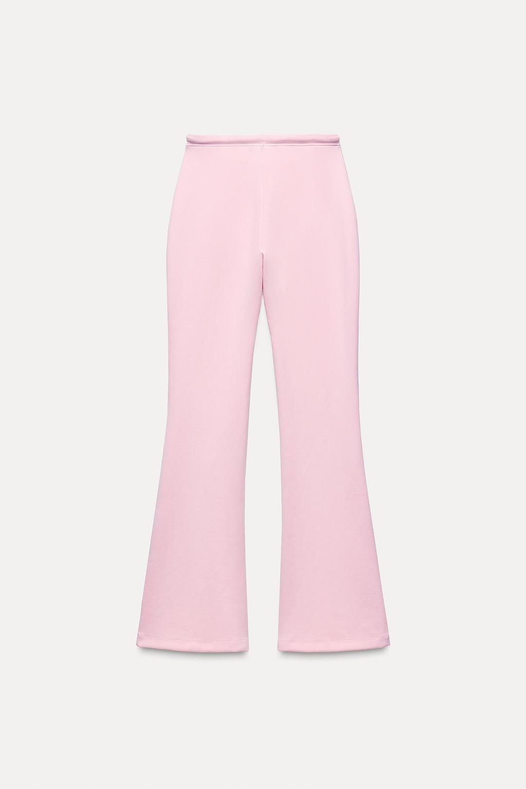 STITCHED INTERLOCK BELL BOTTOM TROUSERS - Zara фото 7