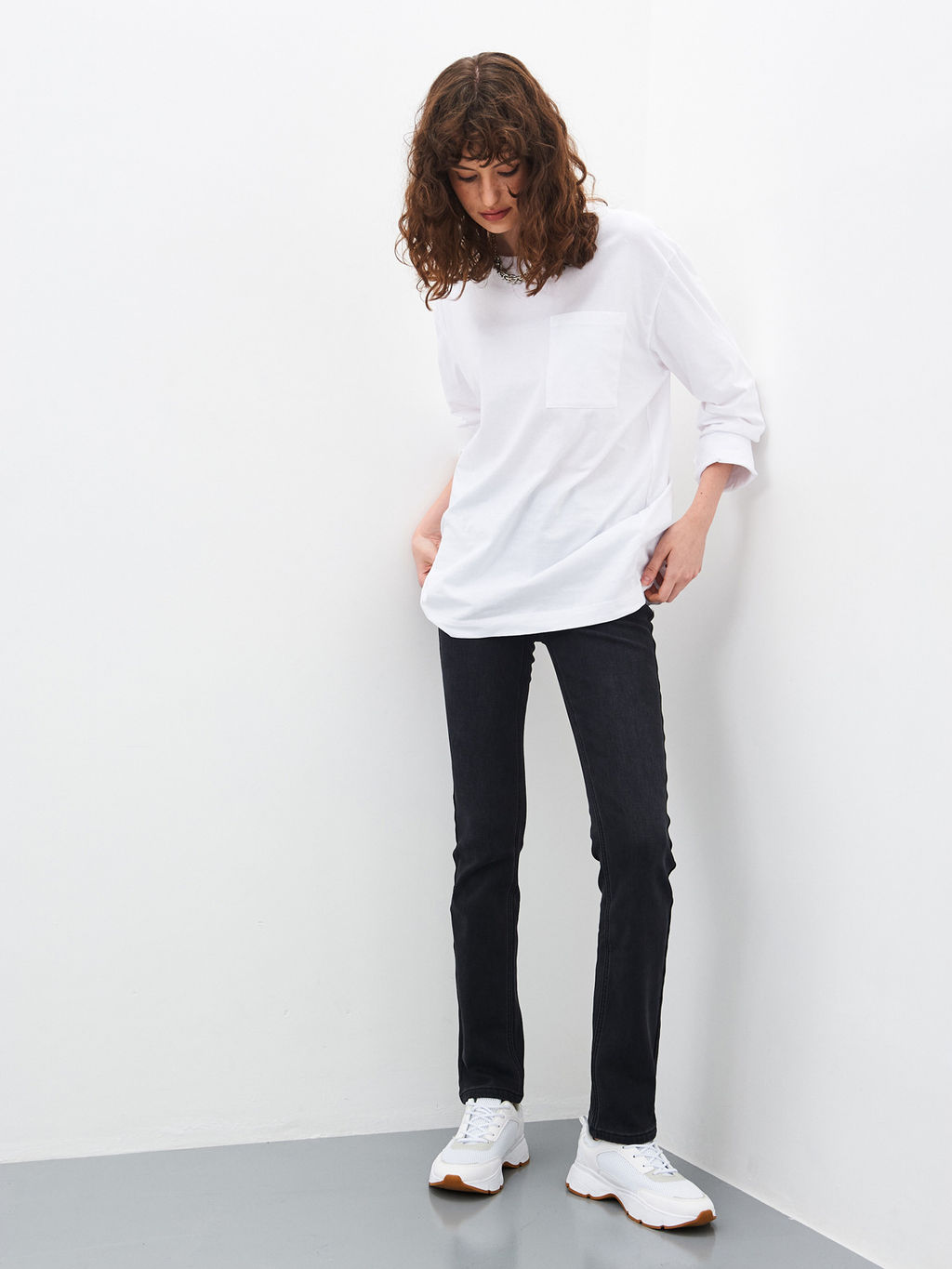 Утепленные Женские Джинсы Прямые на Флисе