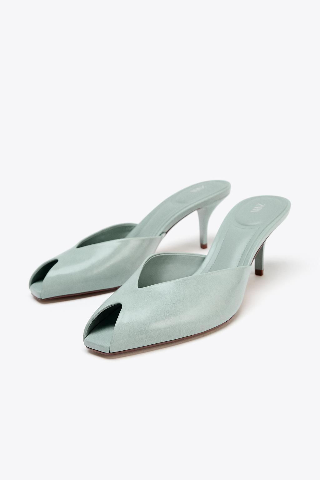PATENT-EFFECT SANDALS - Zara фото 9