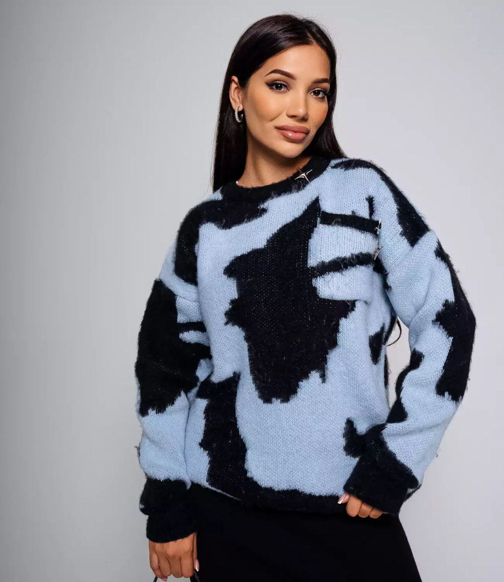 Свитер #КТ575, голубой - Dommod фото 2