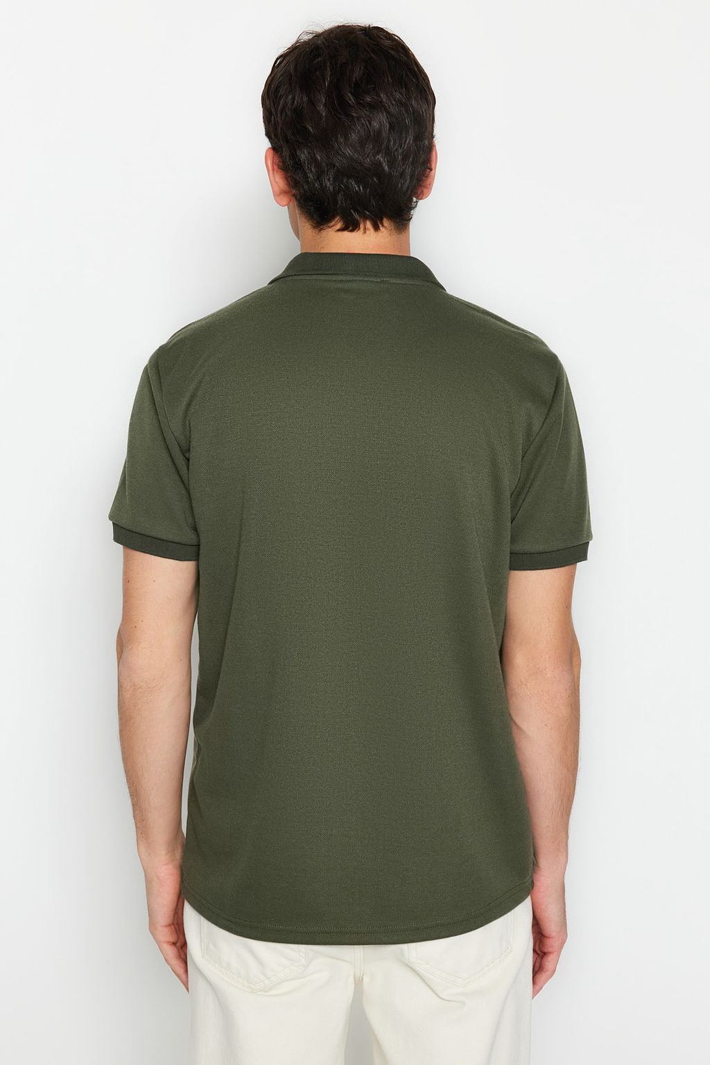 TRENDYOL MAN Premium Haki Regular/Normal Kesim Aplikeli Pike Polo Yaka T-shirt TMNSS23PO00016 - Trendyolmilla фото 6