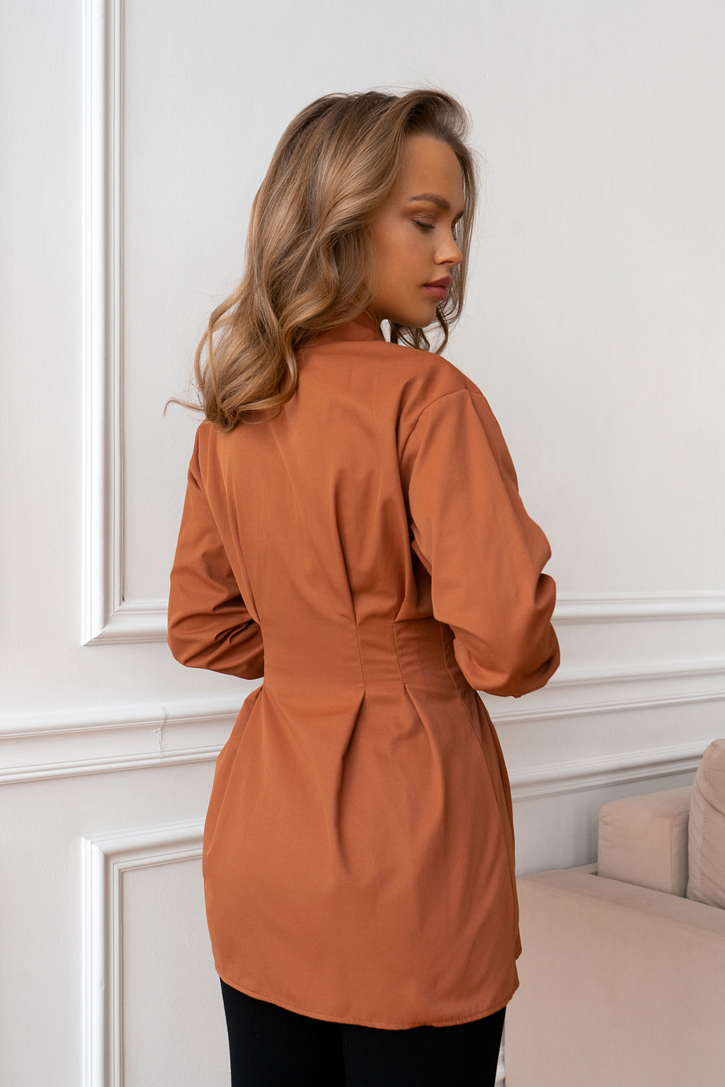 Рубашка Open Style 5615 терракотовый