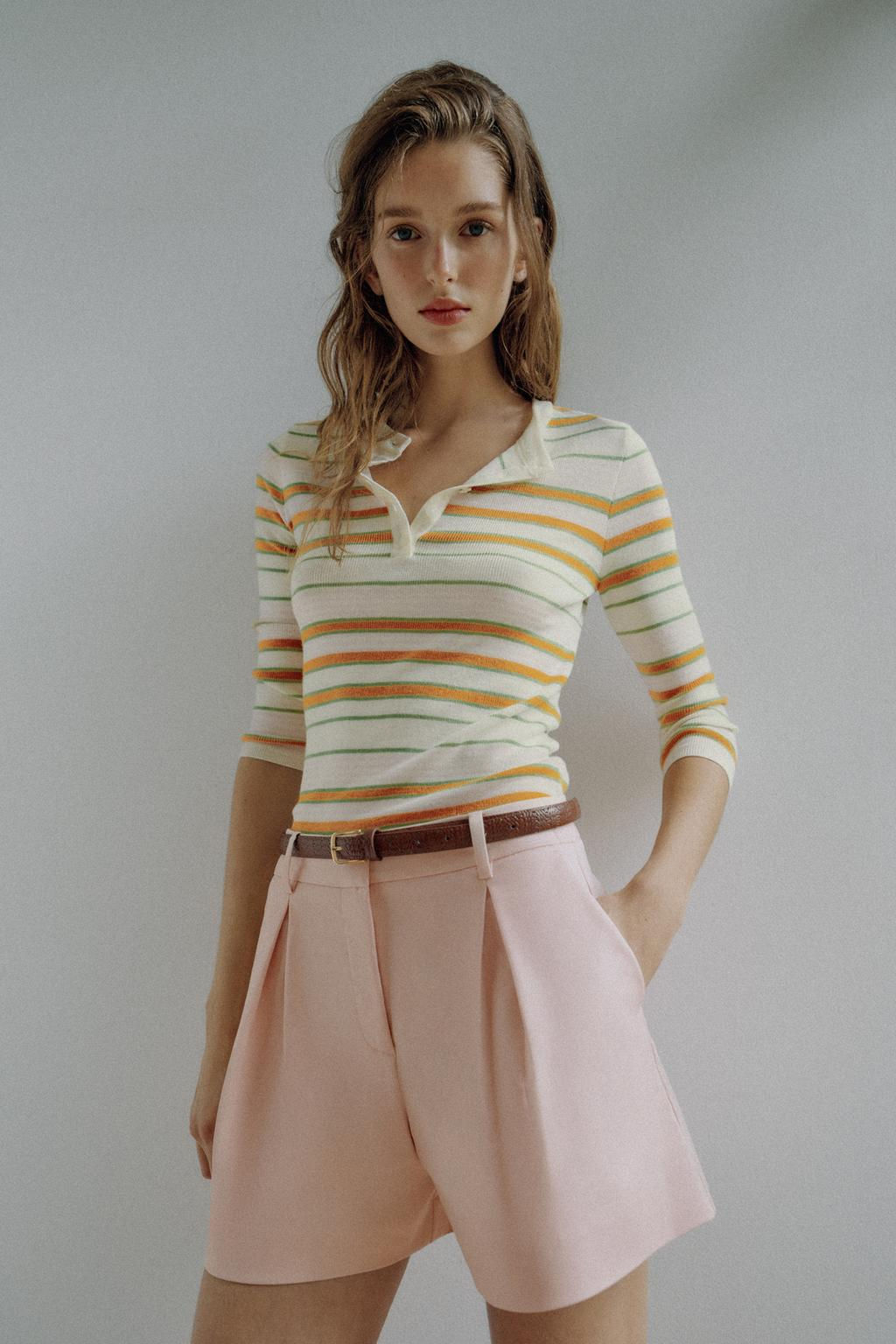 DARTED BERMUDA SHORTS WITH BELT - Zara фото 36