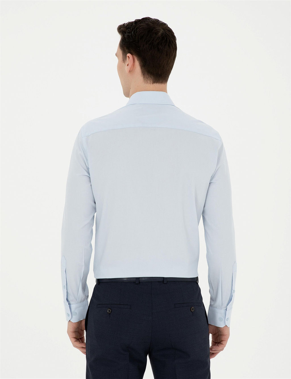A__k Mavi Slim Fit Uzun Kollu G_mlek - Pierre cardin фото 5
