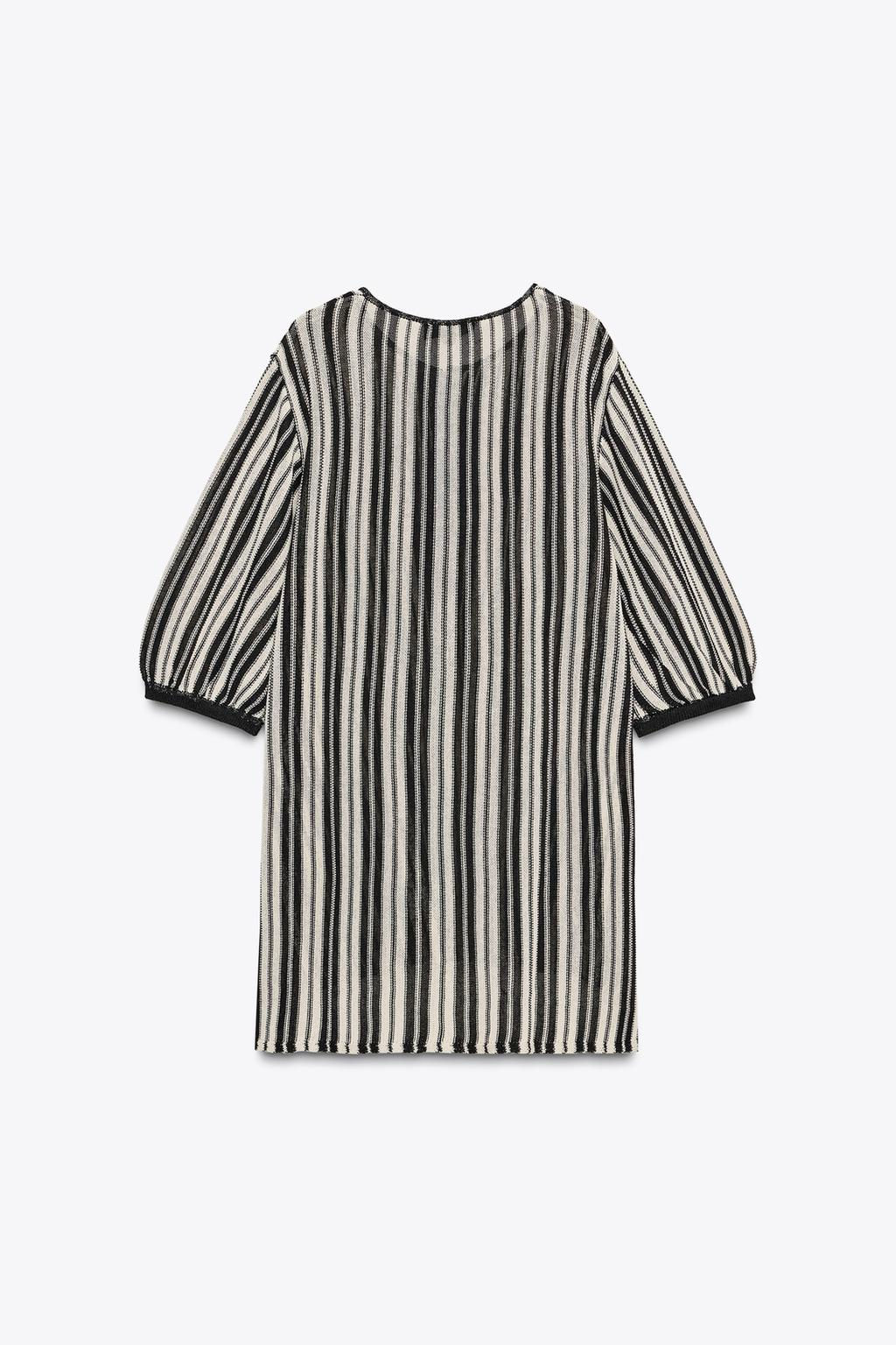 STRIPED KNIT TOP WITH LINEN - Zara фото 6