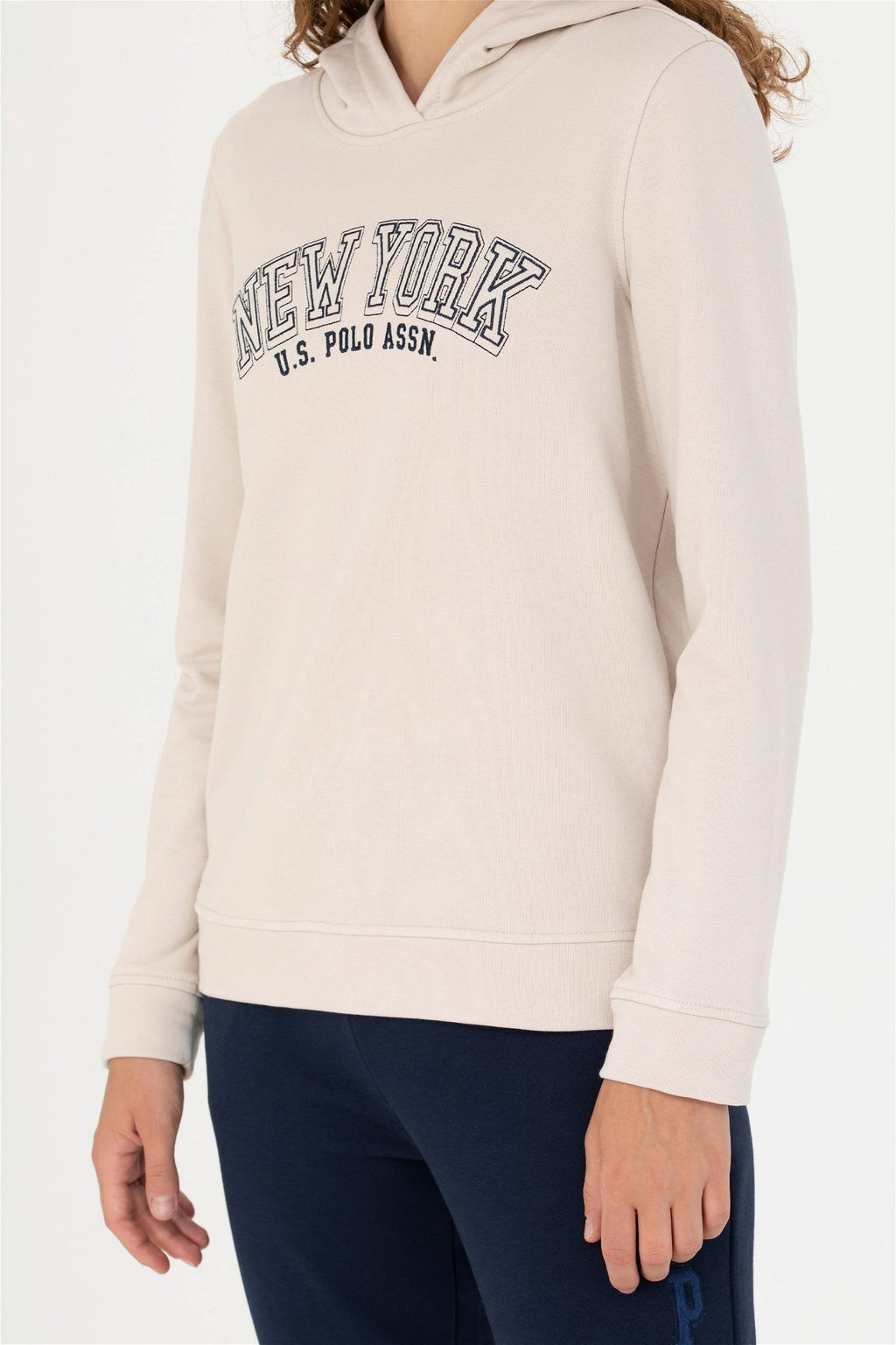 U. S. Polo Assn Женская кремовая толстовка с капюшоном - U.s. polo assn фото 6