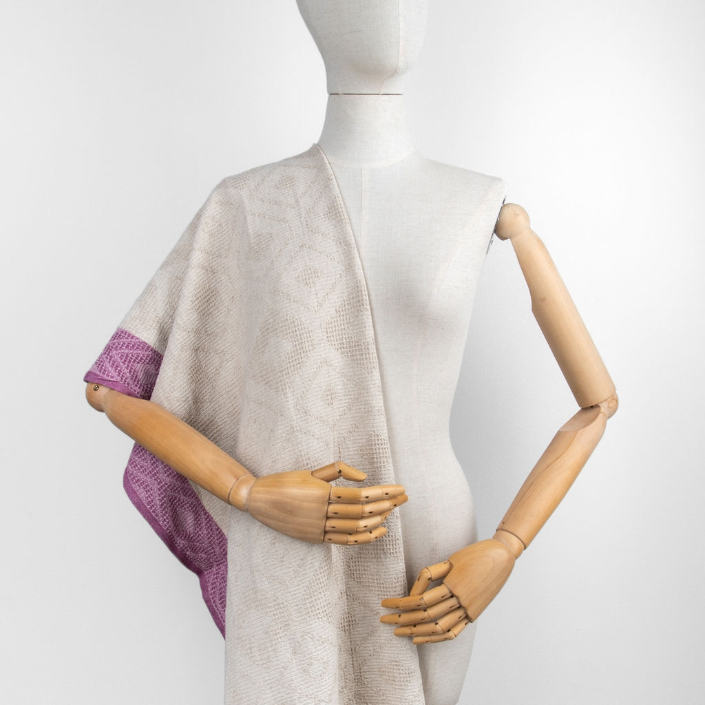 Полотенце 18с104-ШР/у/ст 65*130 "Узор-1" цв.1 сирень рис 523