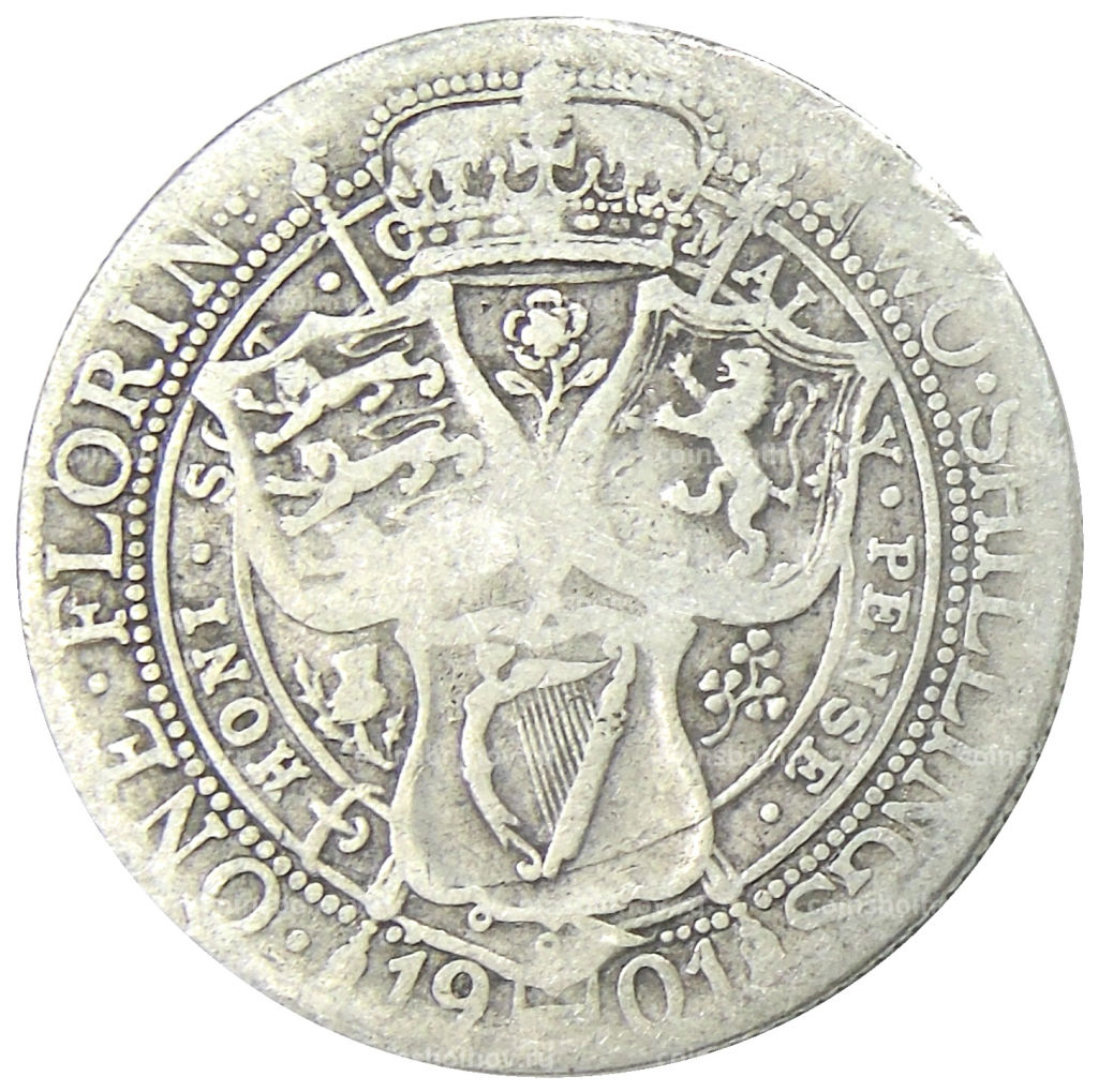 1 флорин (2 шиллинга) 1901 года Великобритания