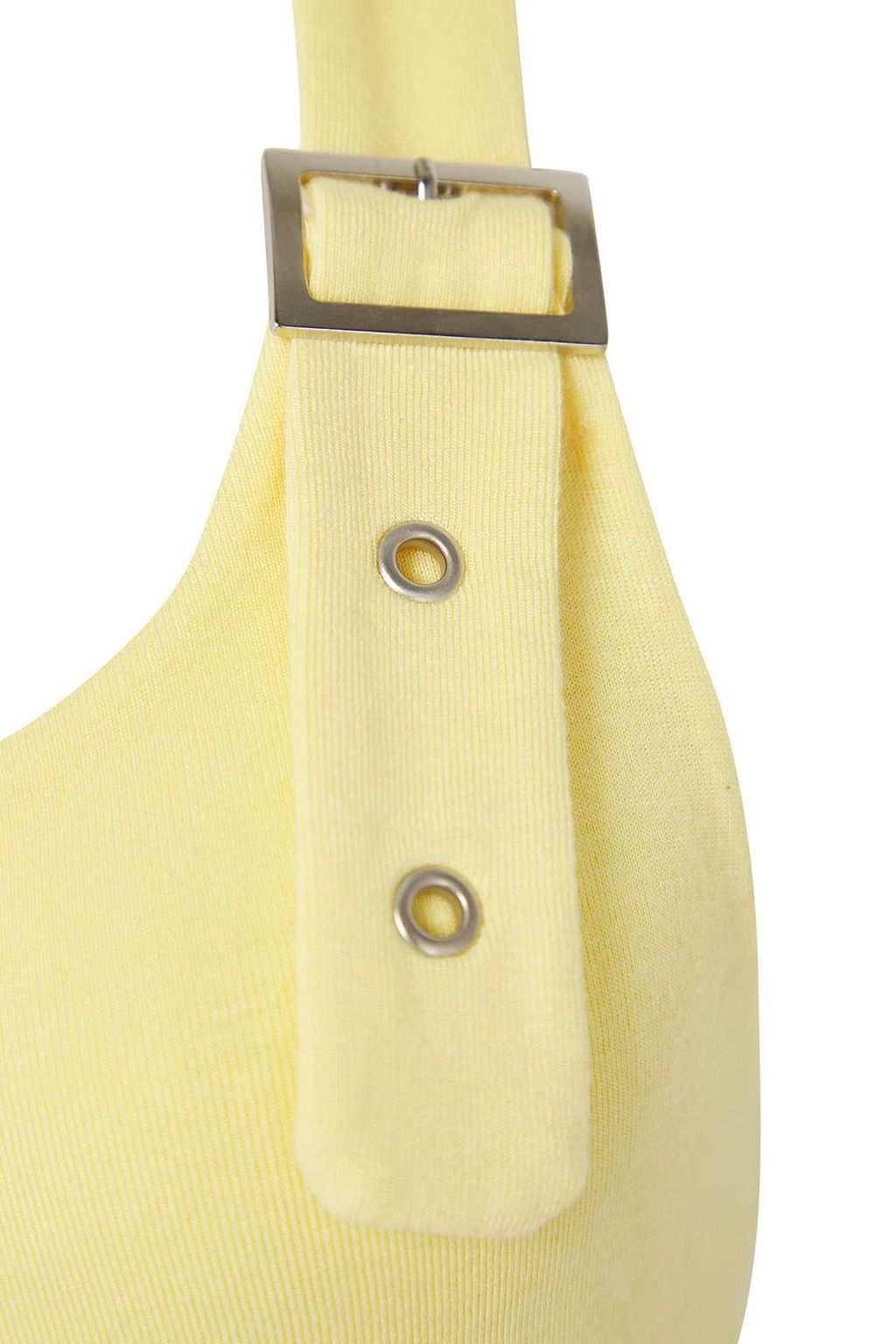 Ac?k Sar? Boyundan Baglamal? Kemer Detayl? Fitted/Vucuda Oturan Orme Bluz TWOSS24BZ00580