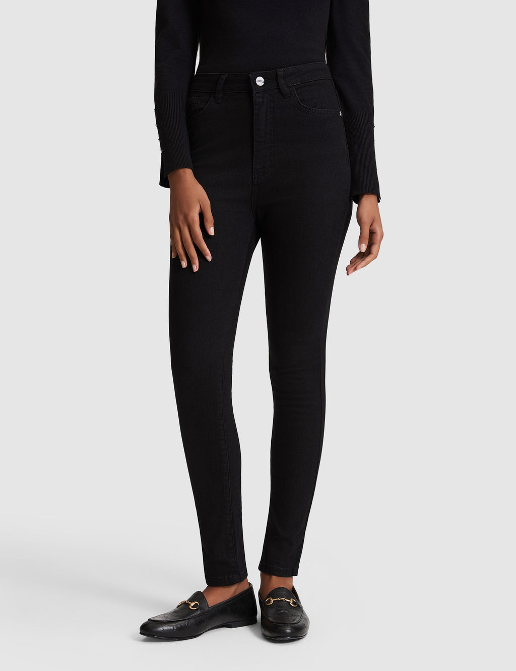 Siyah Skinny Fit Jean Pantolon