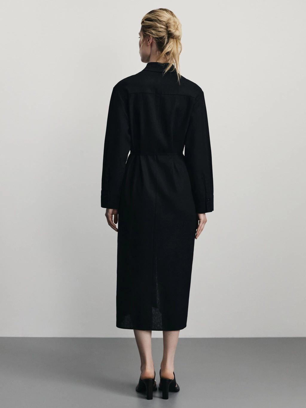 Платье-рубашка изо льна / Zarina  фото 7