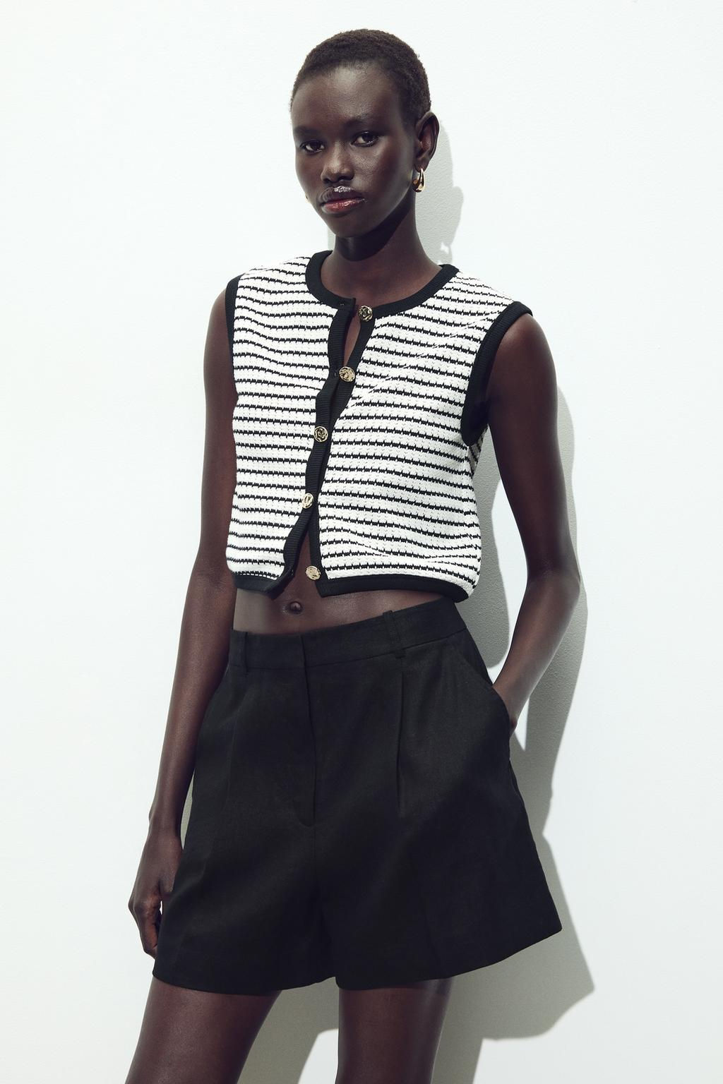 JACQUARD BUTTON WAISTCOAT TOP - Zara фото 11