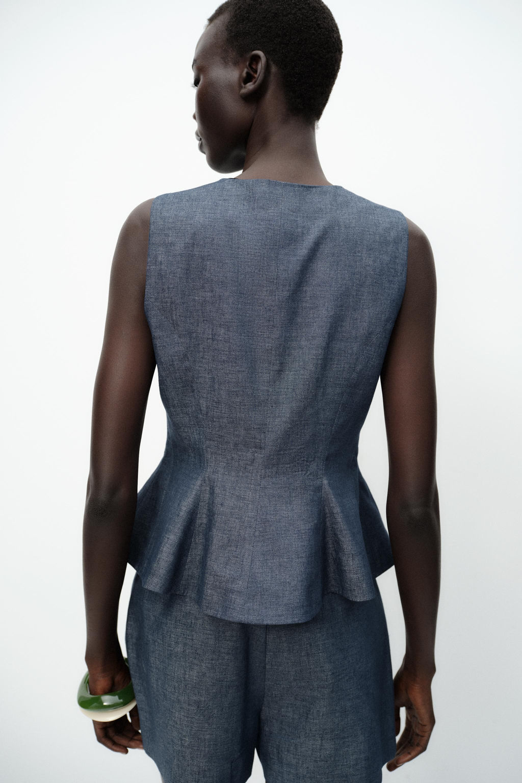 PEPLUM WAISTCOAT WITH LINEN - Zara фото 15