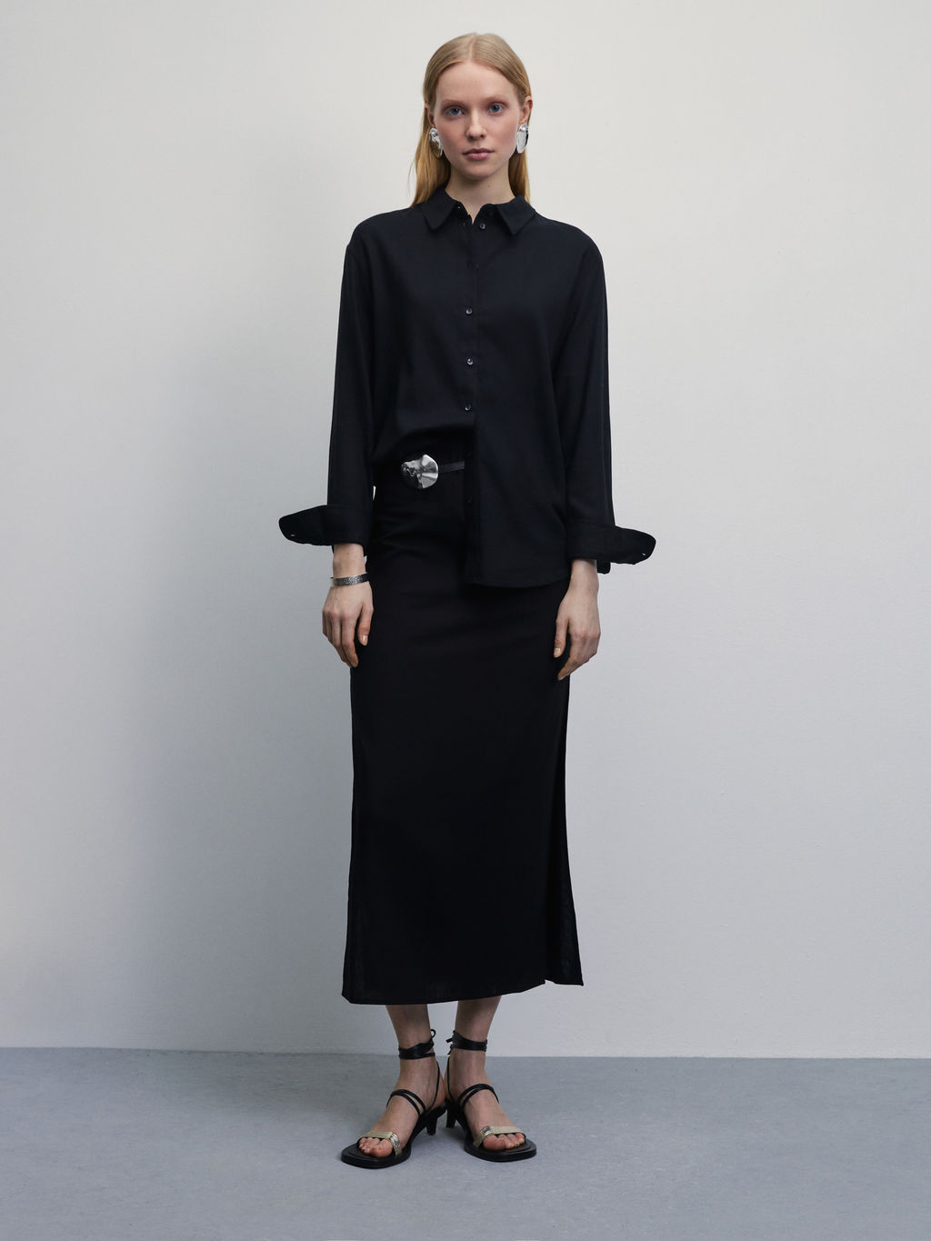 Рубашка оверсайз изо льна / Zarina  фото 8