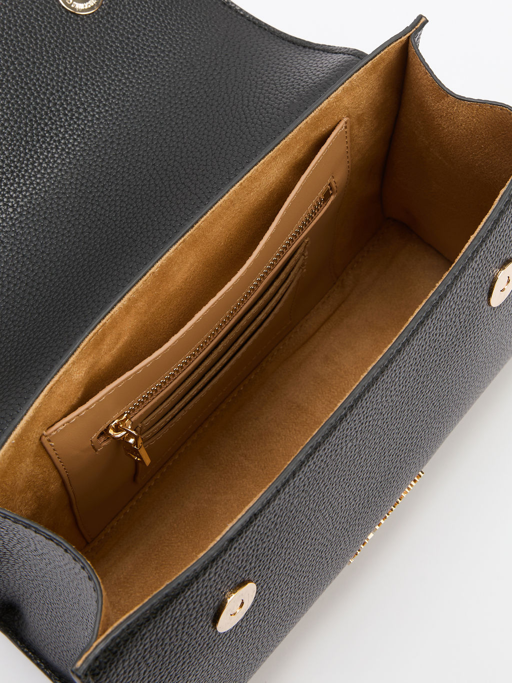 Женская сумка с ручками LOVE MOSCHINO CHAIN DETAIL CROCO Артикул 4192248, черный  фото 4