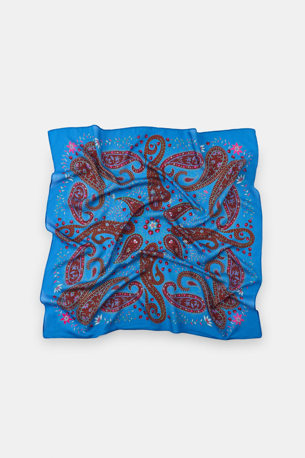 PA?UELO ESTAMPADO PASLEY SEDA / Azul?n - Zara фото 3