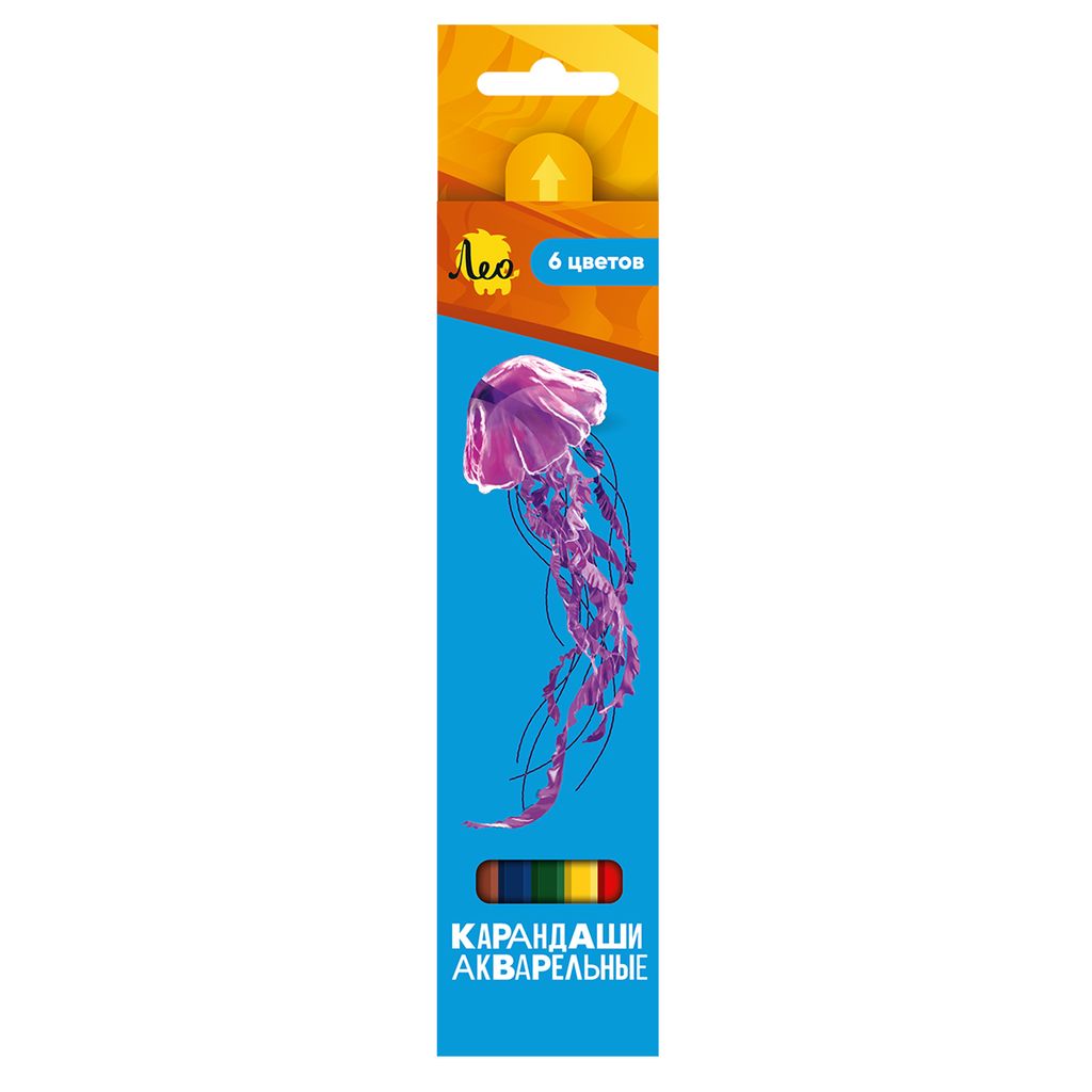 Лео Ярко LBSWP-06 Набор акварельных карандашей заточенный 8 х 6 цв