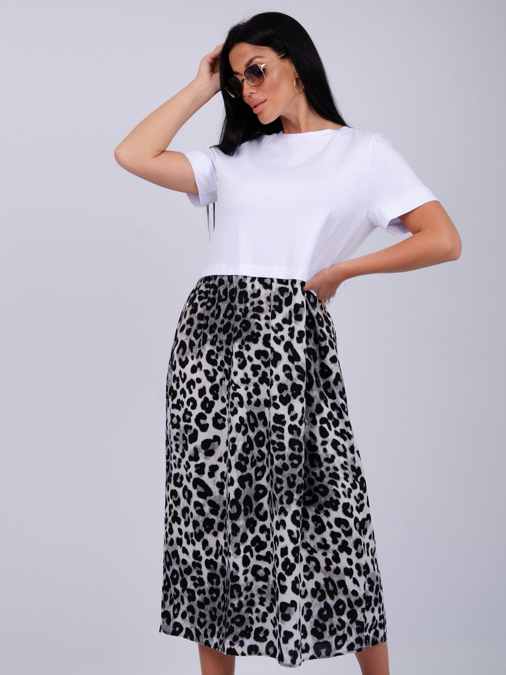 Платье Виттория, вискоза/кулирка До 60 размера - Малина фото 122