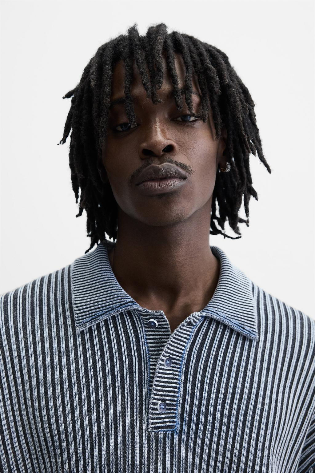 WASHED KNIT POLO SHIRT - Zara фото 5