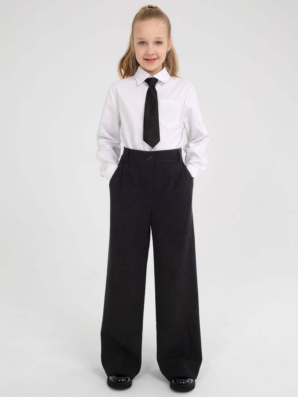 Брюки-палаццо для девочек - Синий мир фото 2