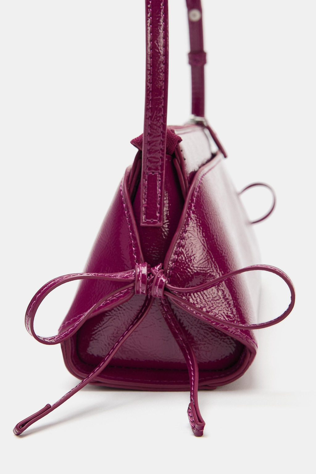 BOLSO HOMBRO LAZOS / Violeta Berenjena - Zara фото 4