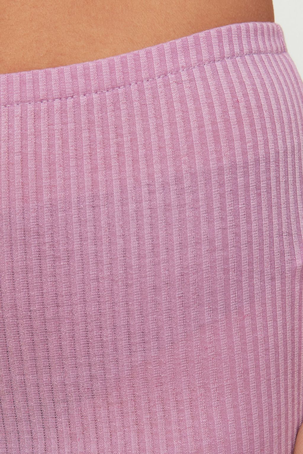 Trendyolmilla Lila Fitilli Crop Sortlu Orme Pijama Tak?m? THMSS22PT0308  фото 13