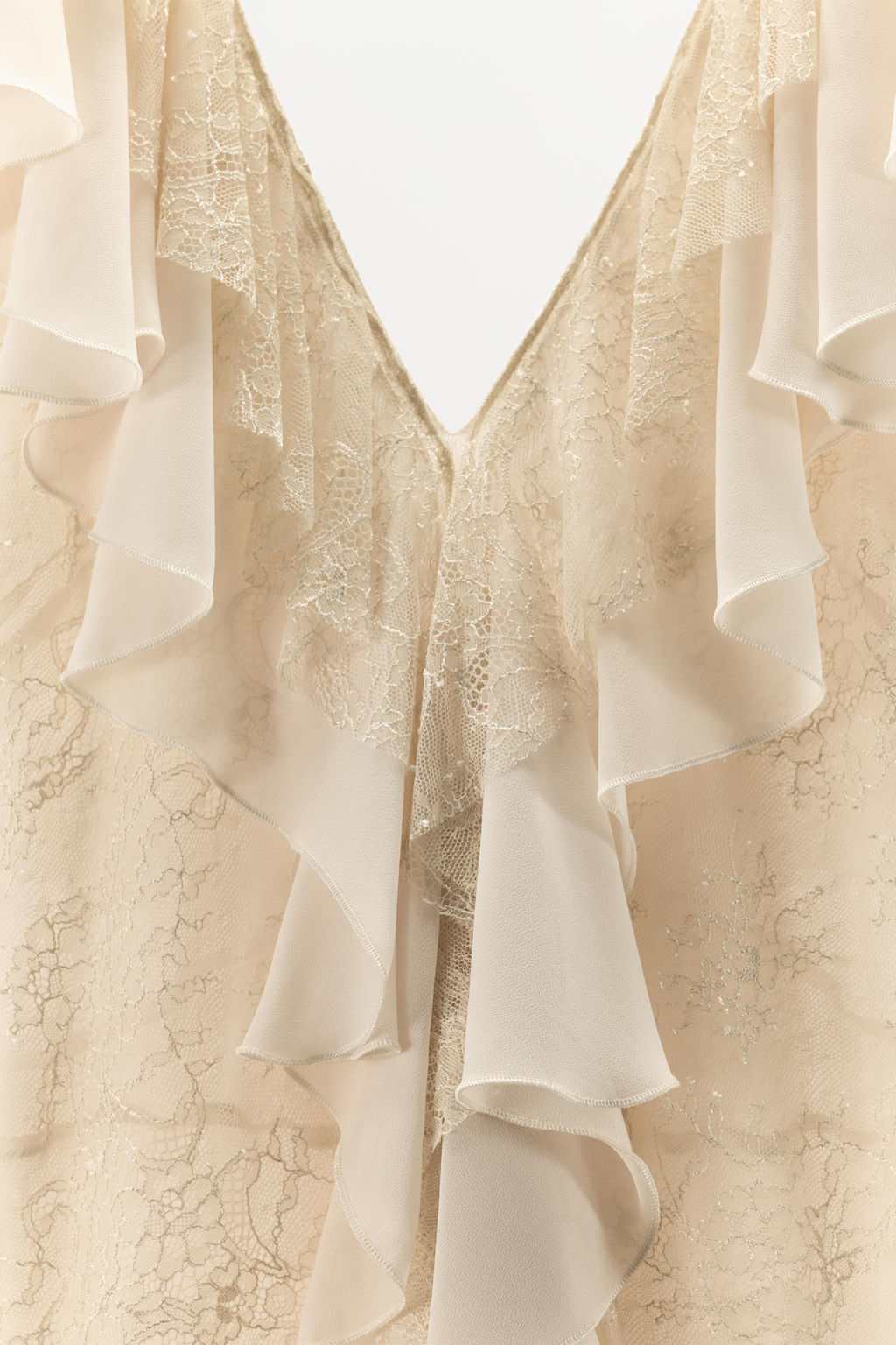ZW COLLECTION LACE FRILL DRESS - Zara фото 12