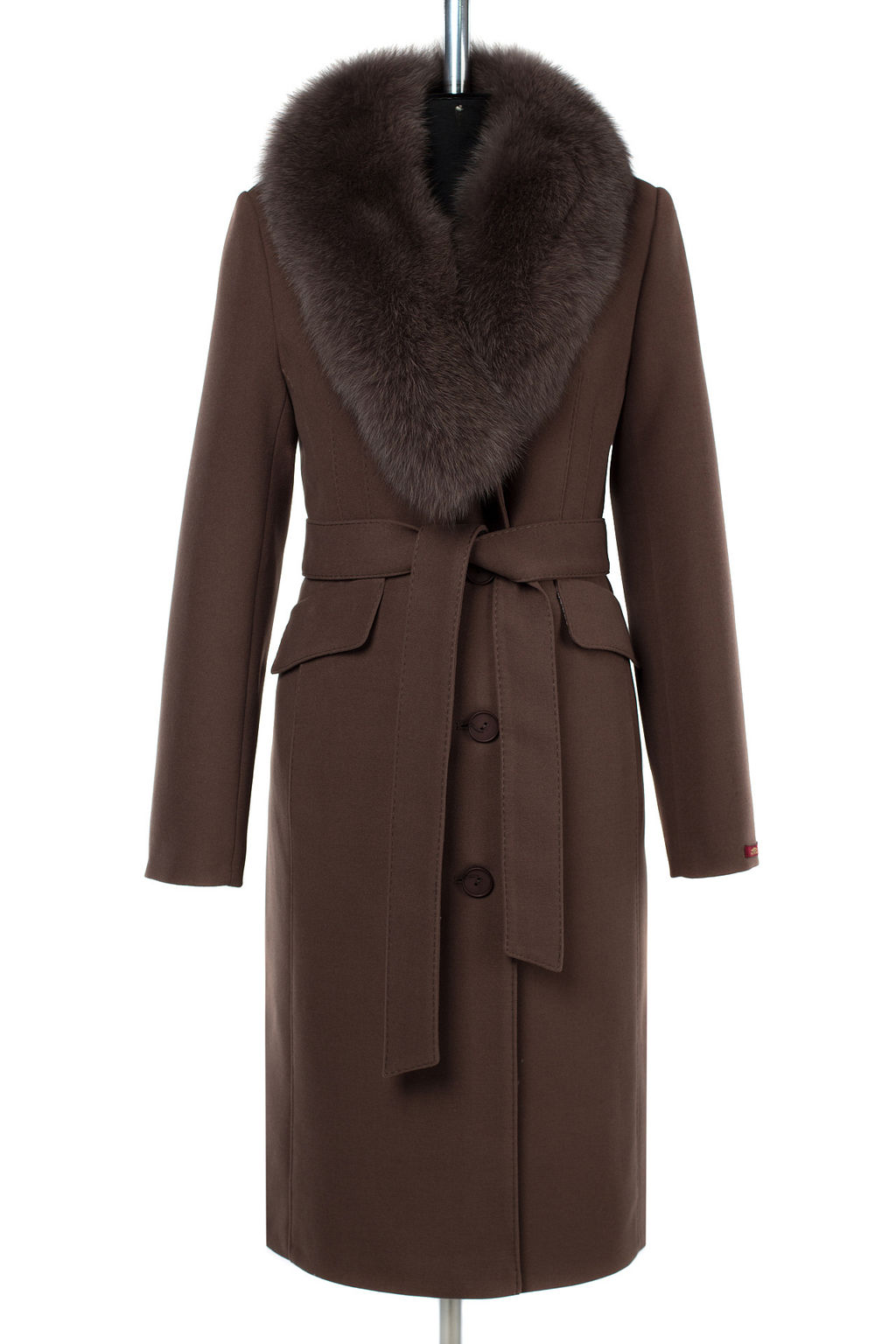 Мех натуральный (песец) Пальто утепленное Холлофайбер 300 - El podio фото 7