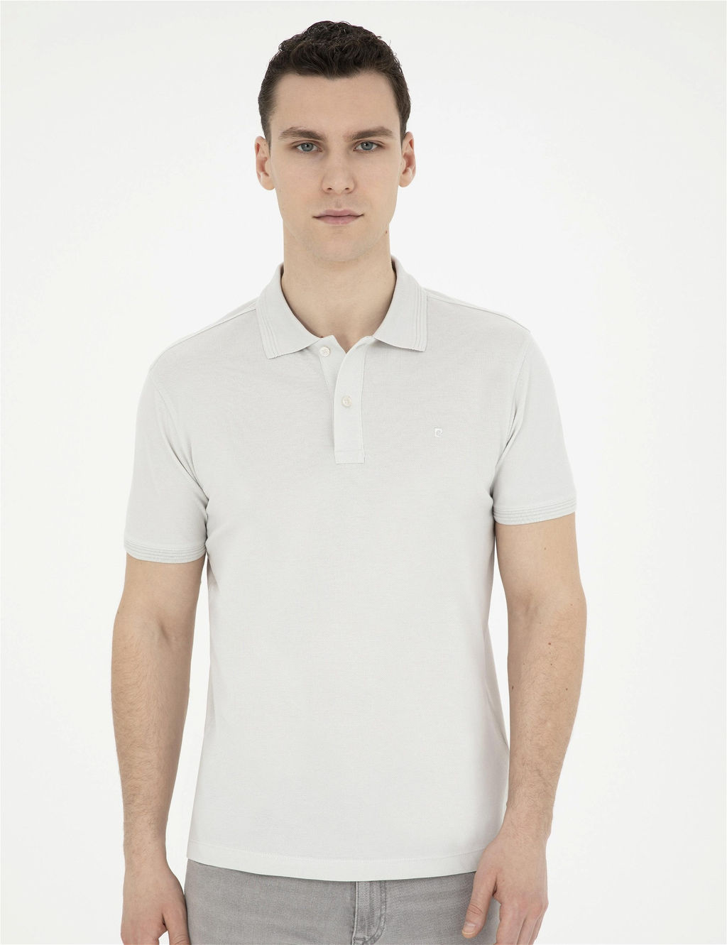 A__k Gri Slim Fit Basic Ti__rt - Pierre cardin фото 3