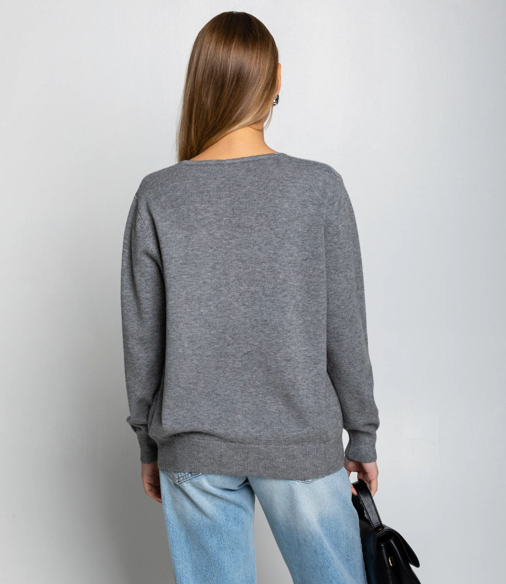 Джемпер #КТ8208, серый - Dommod фото 3