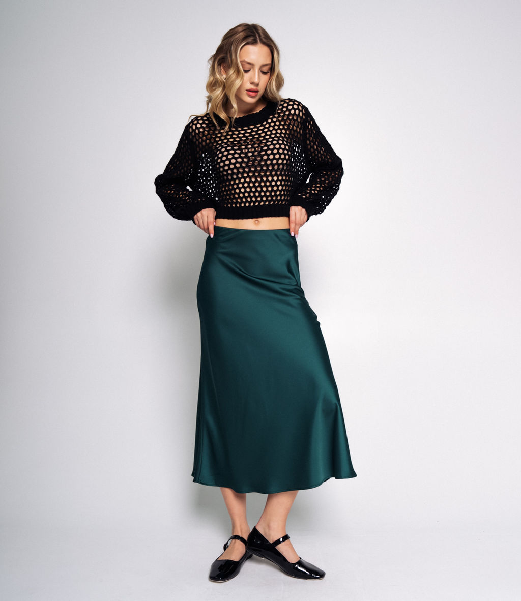 Юбка #КТ2103, изумрудный - Dommod фото 4