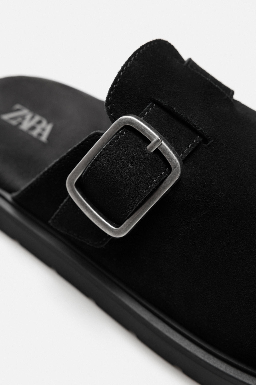 LEATHER BUCKLE CLOGS - Zara фото 4