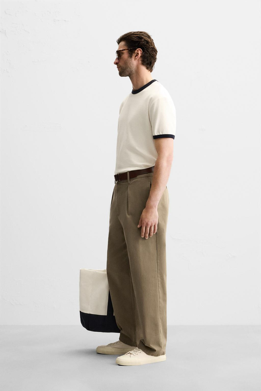 BASIC CONTRAST RIB T-SHIRT - Zara фото 12