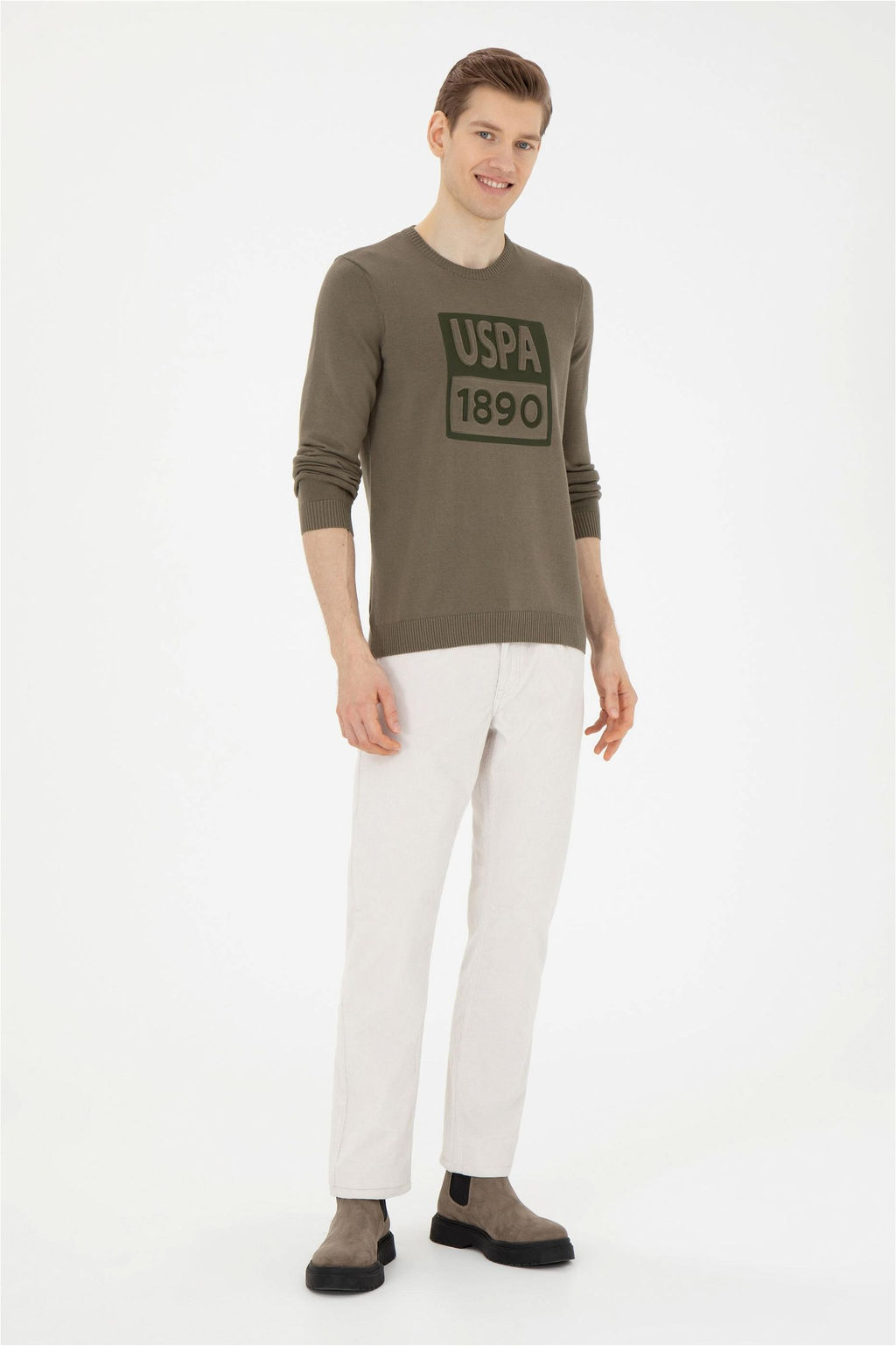 Мужские брюки из парусины с каменным узором - U.s. polo assn фото 3