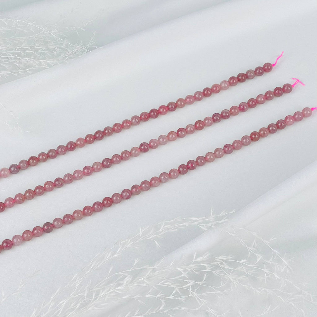 Бусины для украшений из мадагаскарского Розового кварца 39 см