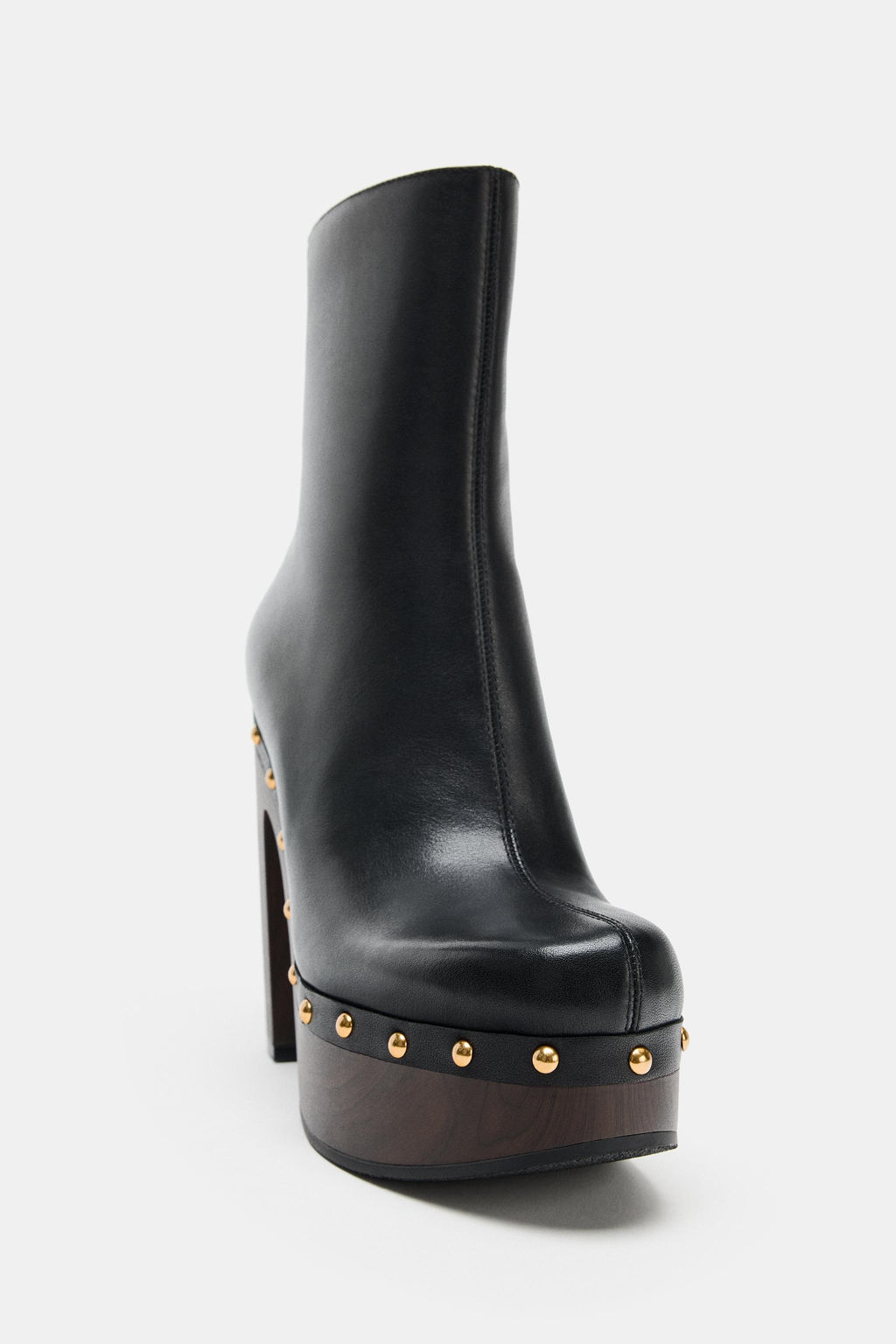 LEATHER PLATFORM ANKLE BOOTS - Zara фото 11