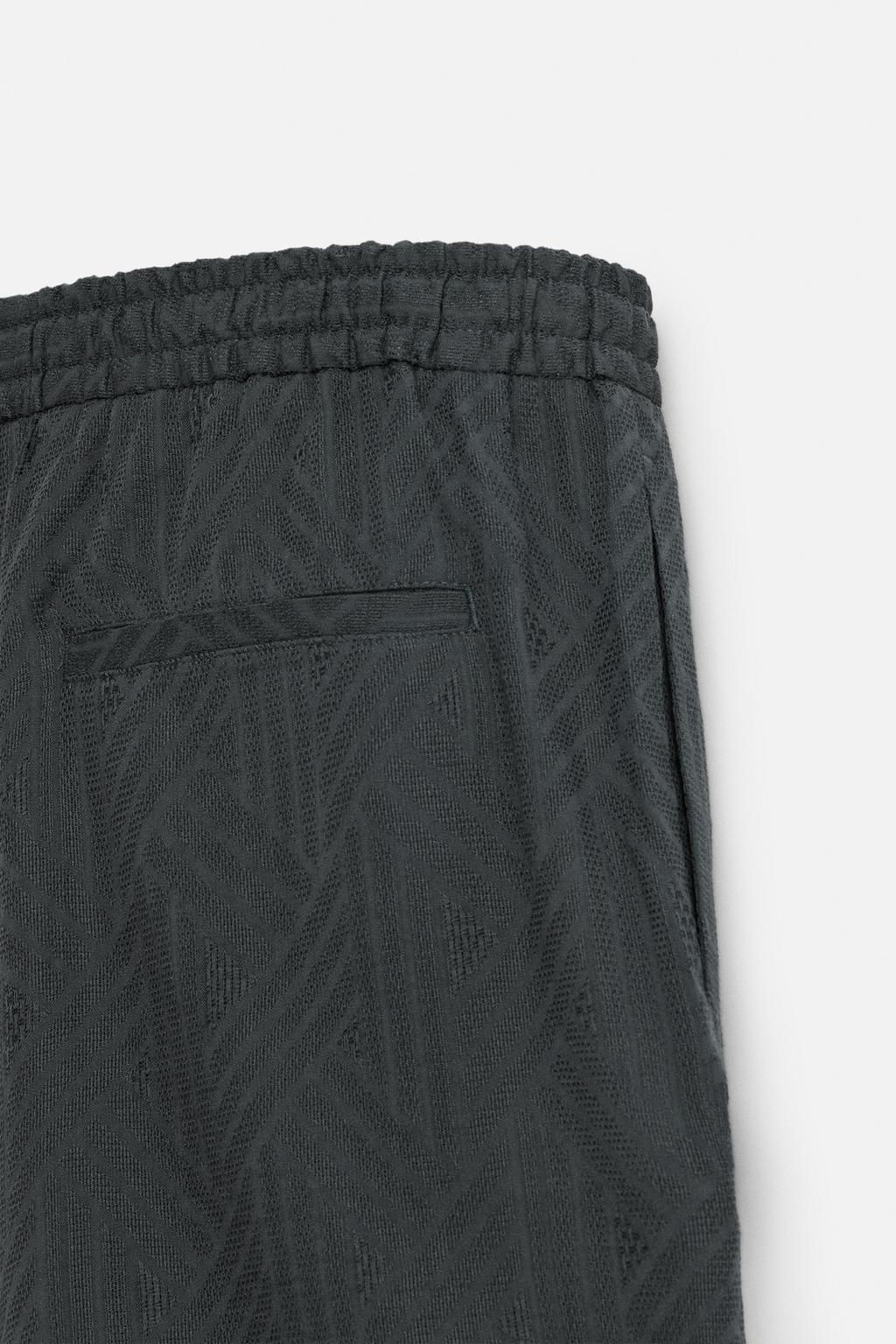 GEOMETRIC JACQUARD BERMUDA SHORTS - Zara фото 10