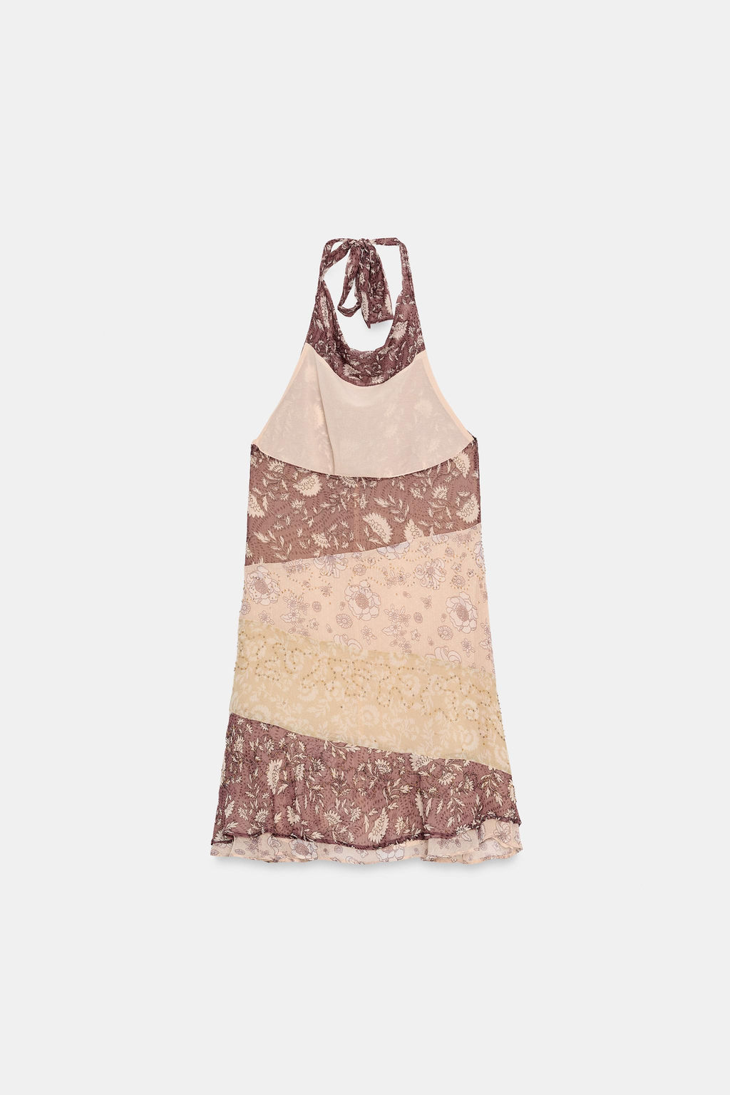 VESTIDO HALTER ESTAMPADO ABALORIOS / ?nico - Zara фото 7