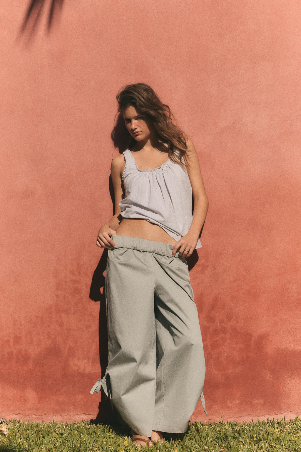 PANTAL?N CULOTTE BAJO AJUSTABLE / Gris?ceo - Zara фото 9