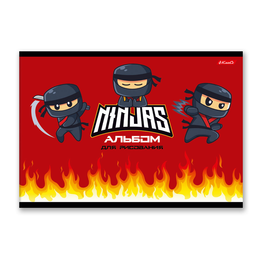 Светоч 16АЛСК4_1_3_9 Альбом для рисования 100 г/м2 A4 29 х 20.5 см 16 л. на скобе 10 шт. 000651 Юный ниндзя