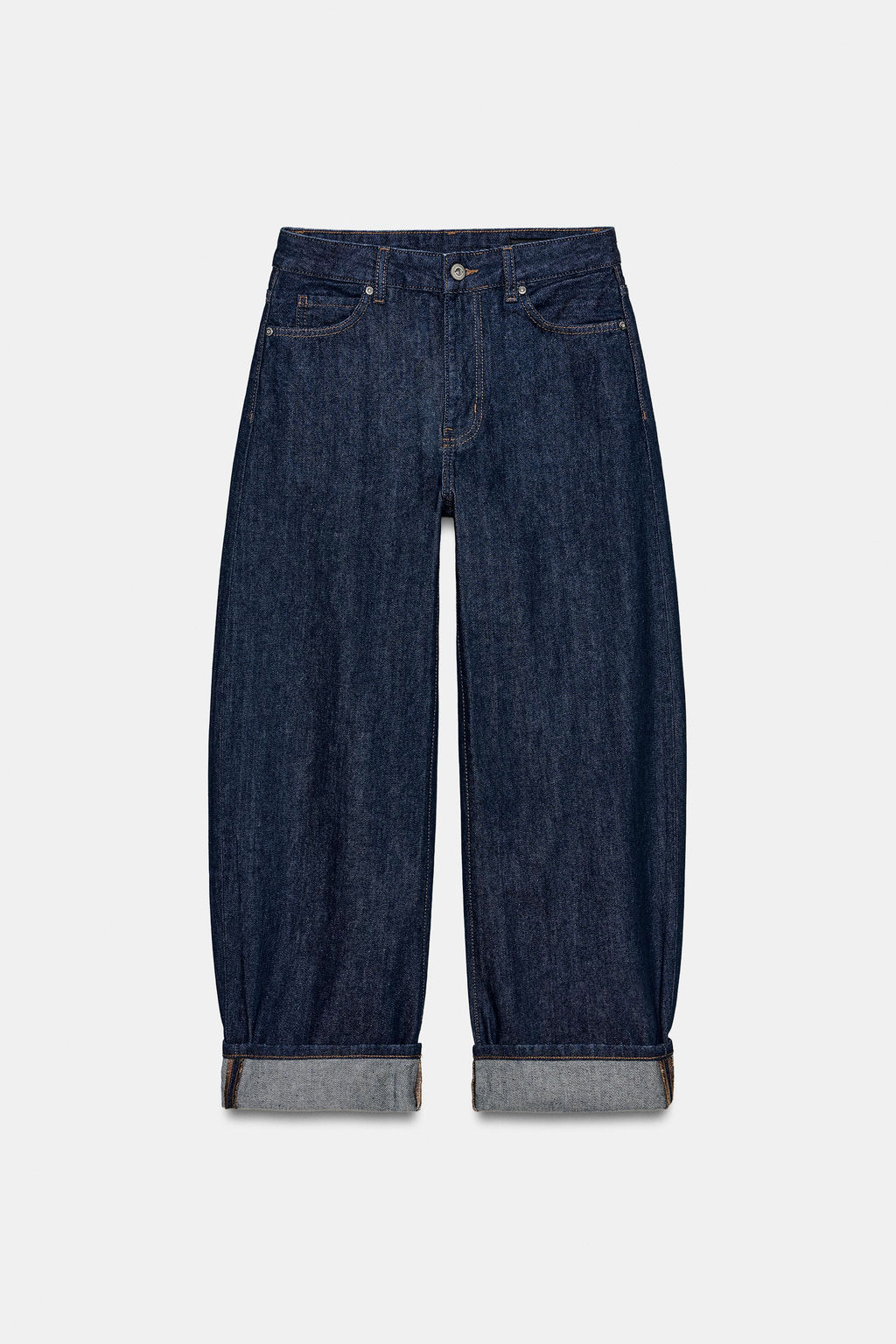 JEANS ZW COLLECTION BALLOON TIRO MEDIO / Azul - Zara фото 4