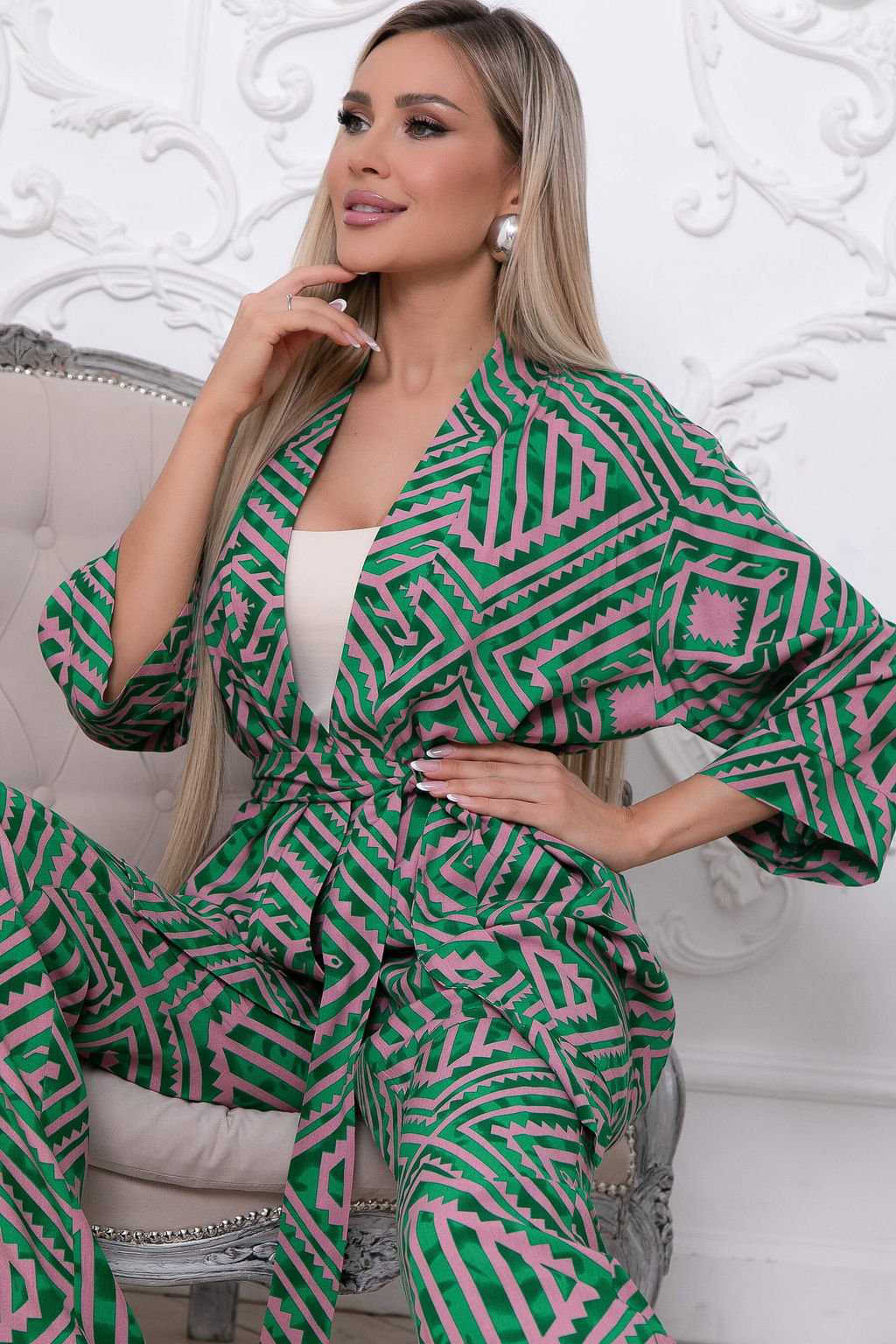 Костюм Зарина (зелено-розовый) К9004 - Lt collection фото 8