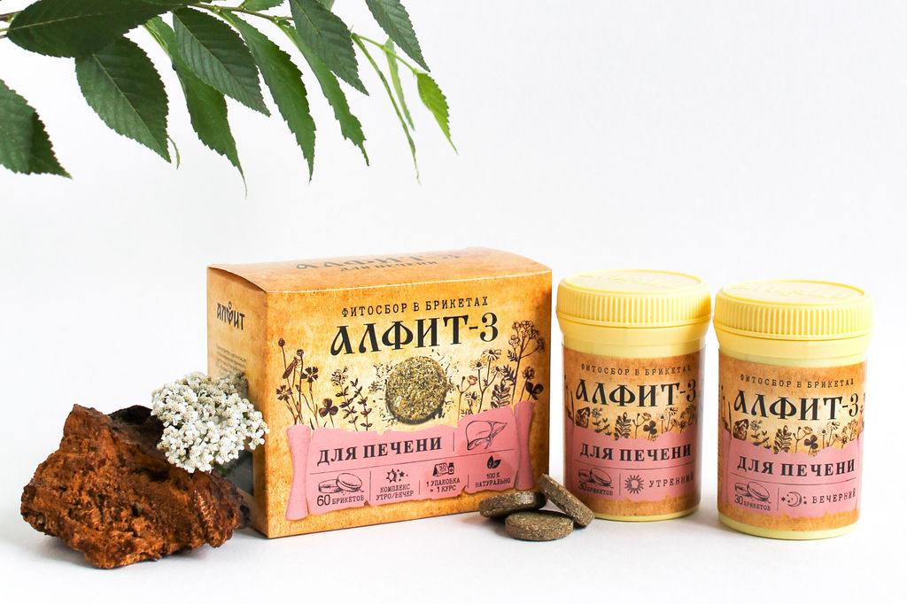 Алфит-3 Для печени БАД в брикетах Алфит 1185
