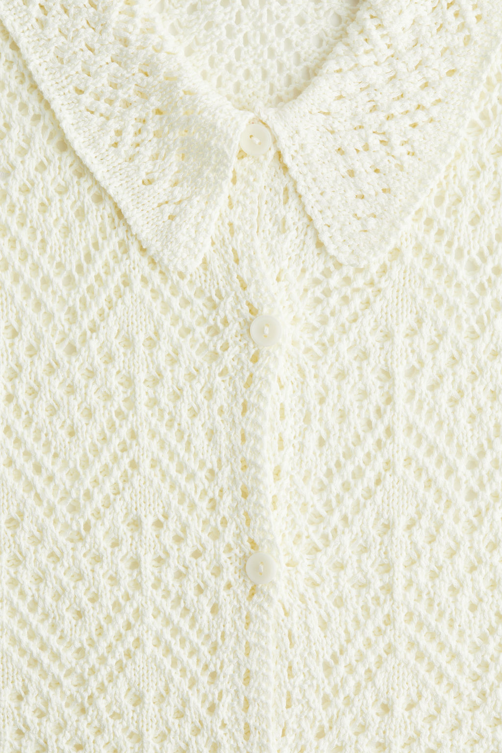 Camisa de manga corta en punto pointelle - H&m фото 3