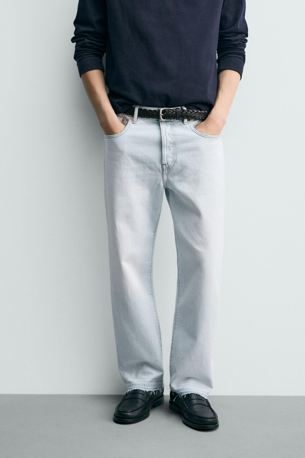 JEANS STRAIGHT ANKLE FIT / Azul claro - Zara фото 2