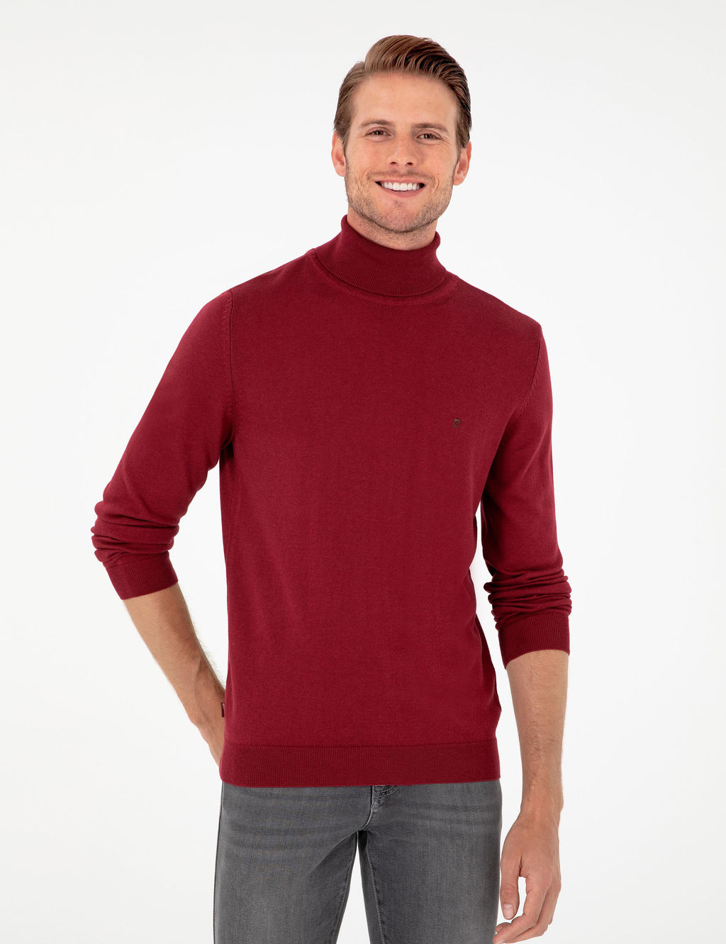 Vi_ne Slim Fit Bal_k__ Yaka Basic Triko Kazak - Pierre cardin фото 3