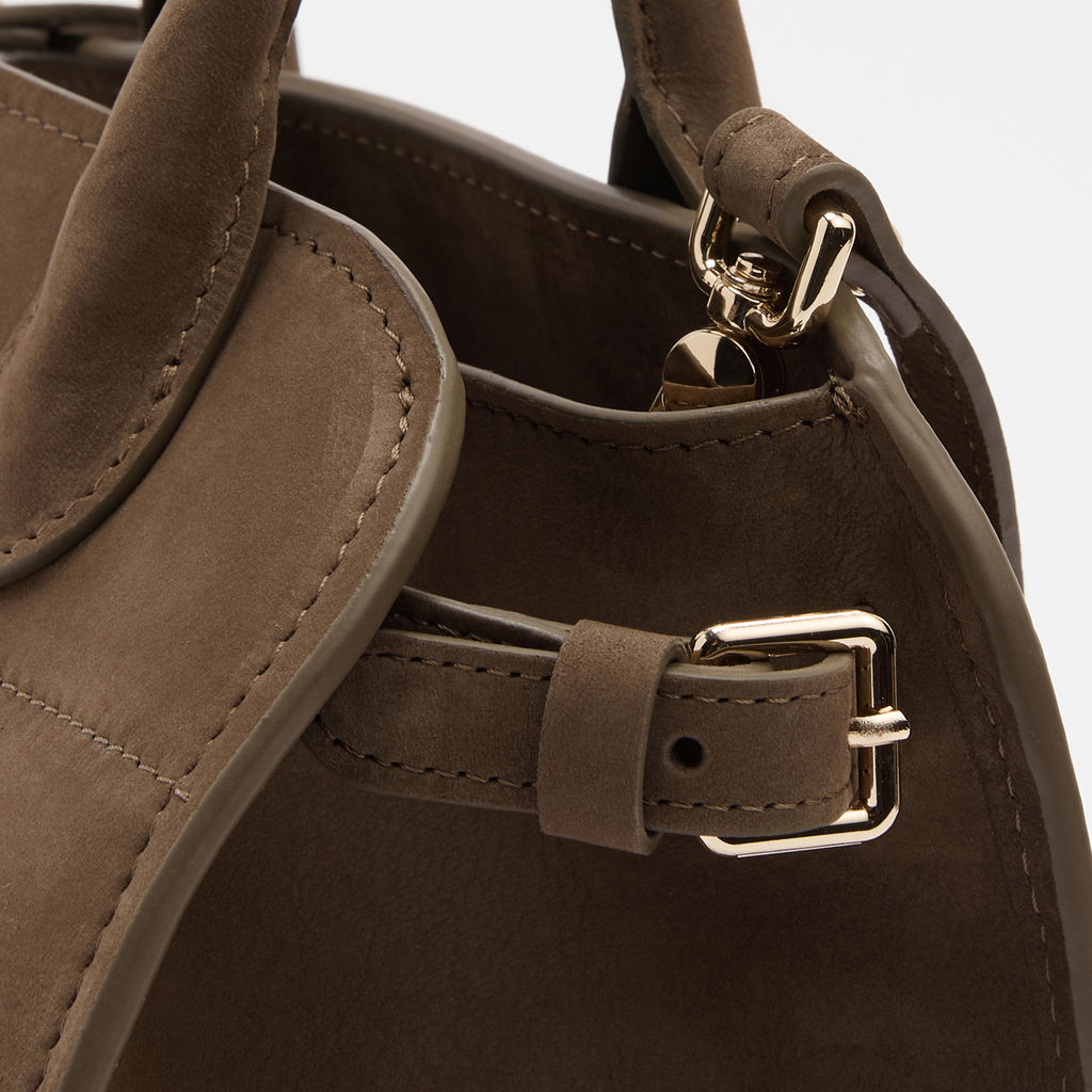 Женская сумка с ручками CALZETTI ASHLEY MINI Артикул 4250254, серовато-коричневый  фото 4